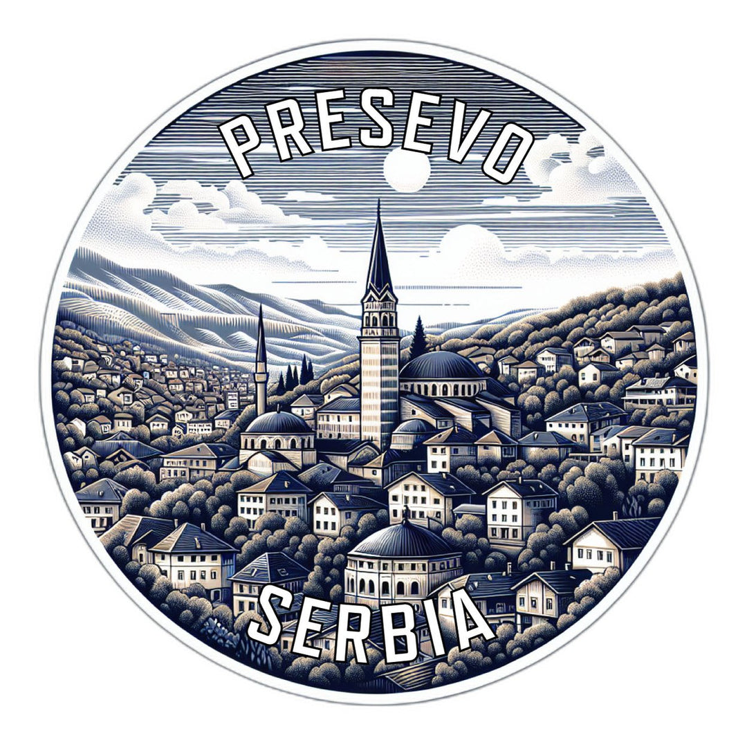 Presevo Serbia Souvenir Die Cut Flat Magnet Image 1