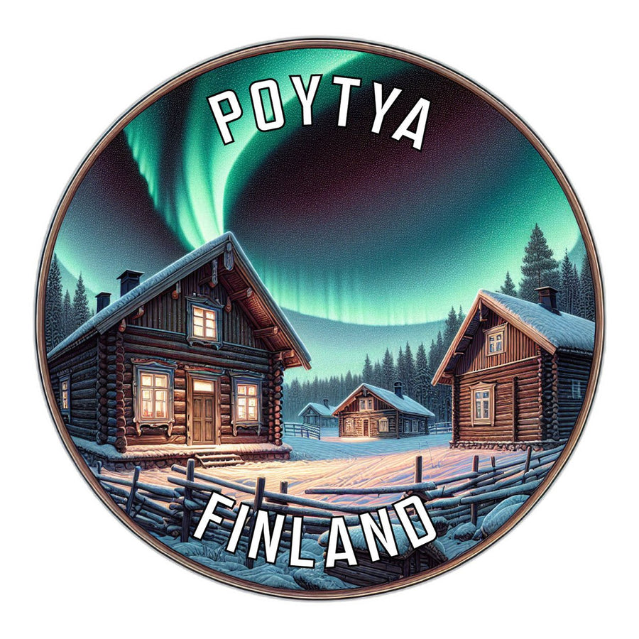 Poytya Finland Souvenir Die Cut Flat Magnet Image 1