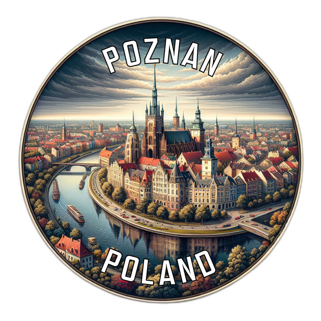 Poznan Poland Souvenir Die Cut Flat Magnet Image 1