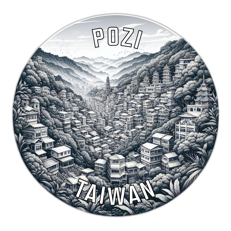 Pozi Taiwan Souvenir Die Cut Flat Magnet Image 1