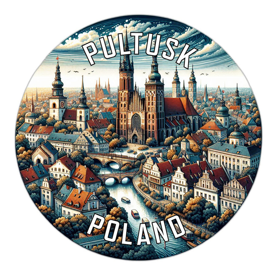 Pultusk Poland Souvenir Die Cut Flat Magnet Image 1