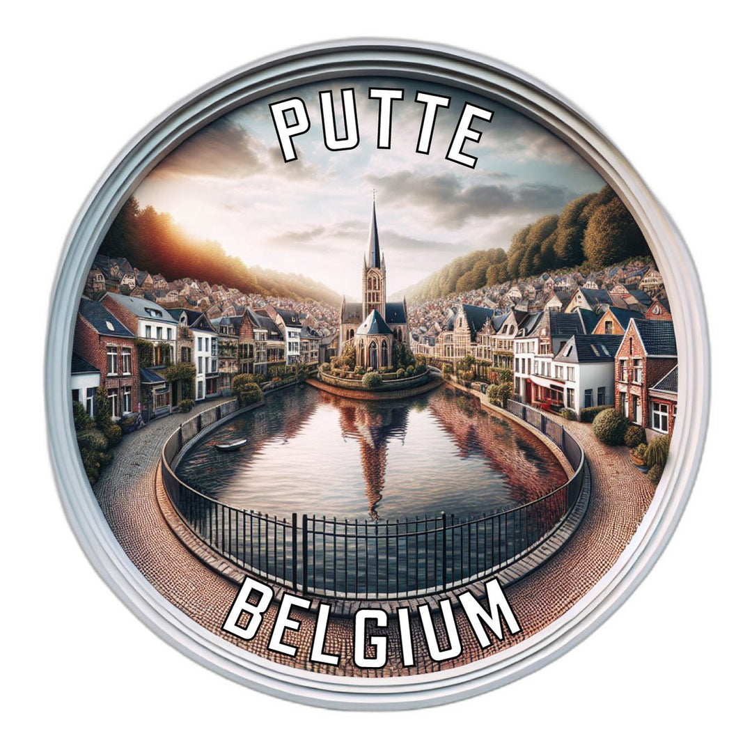 Putte Belgium Souvenir Die Cut Flat Magnet Image 1