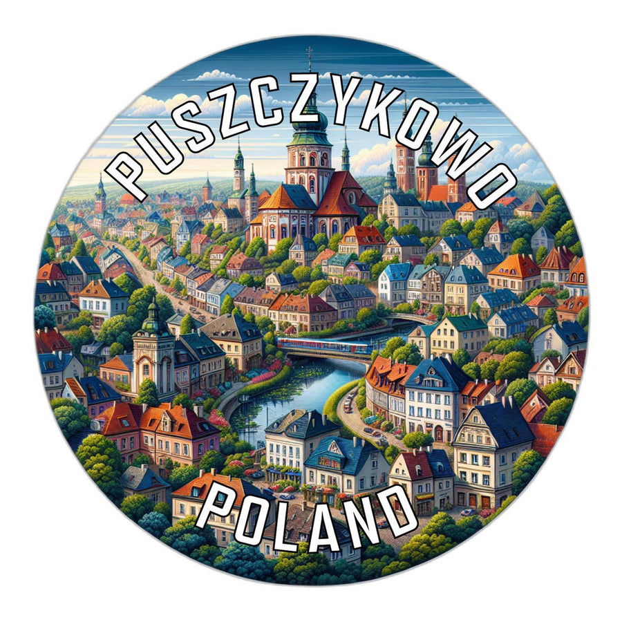 Puszczykowo Poland Souvenir Die Cut Flat Magnet Image 1