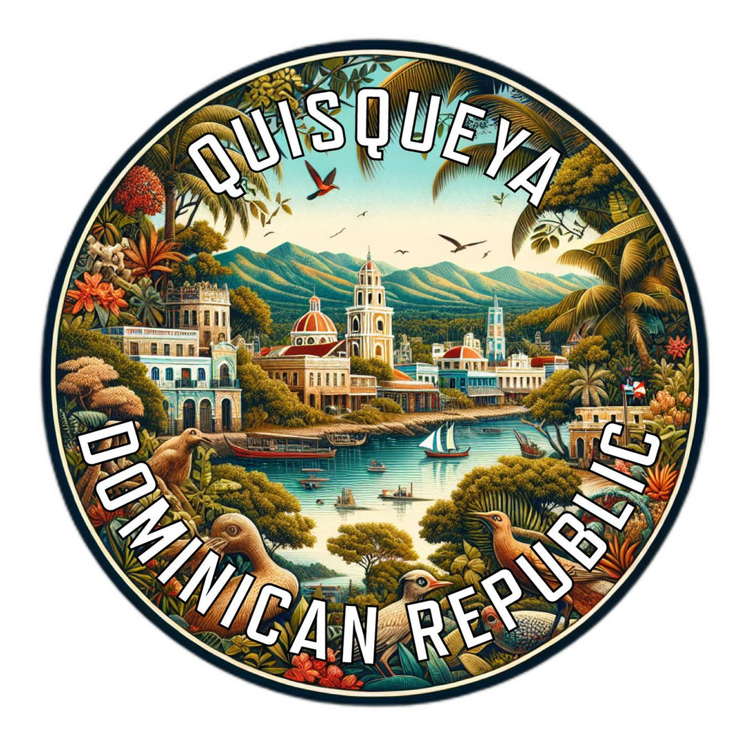 Quisqueya Dominican Republic Souvenir Die Cut Flat Magnet Image 1