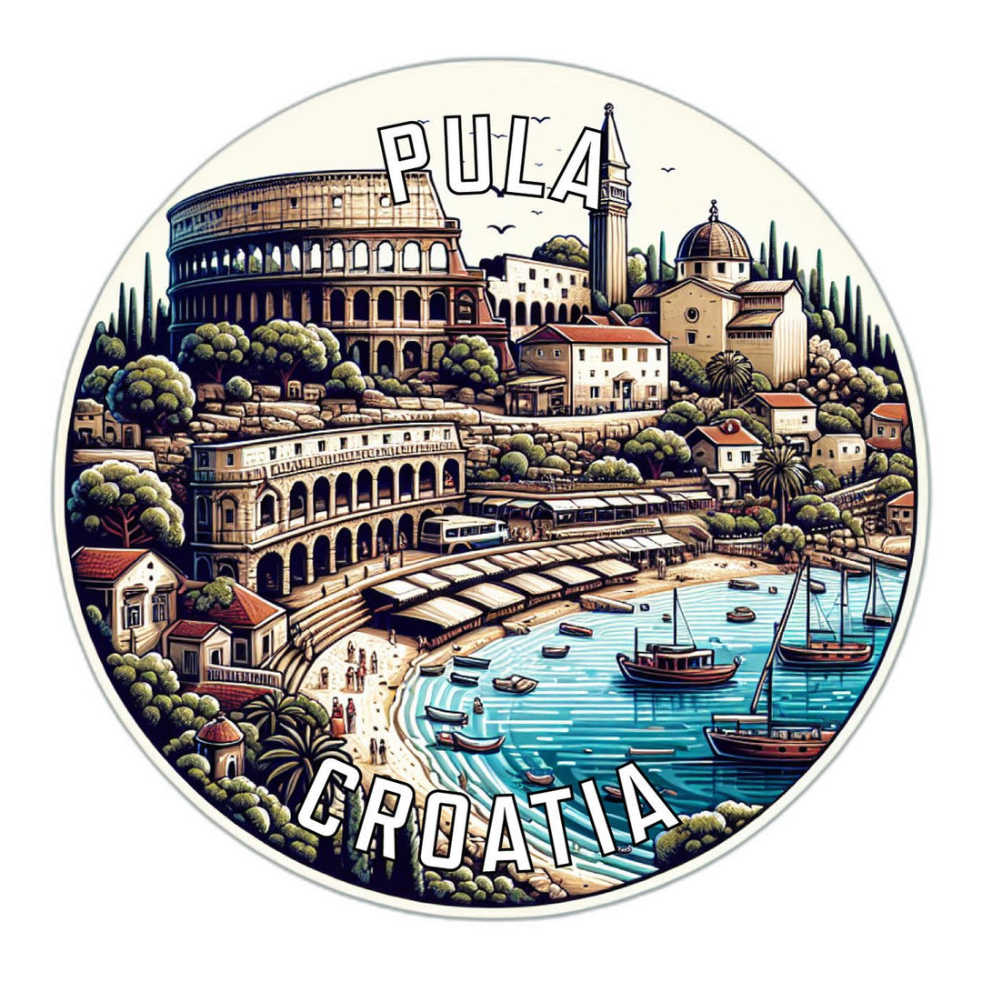 Pula Croatia Souvenir Die Cut Flat Magnet Image 1