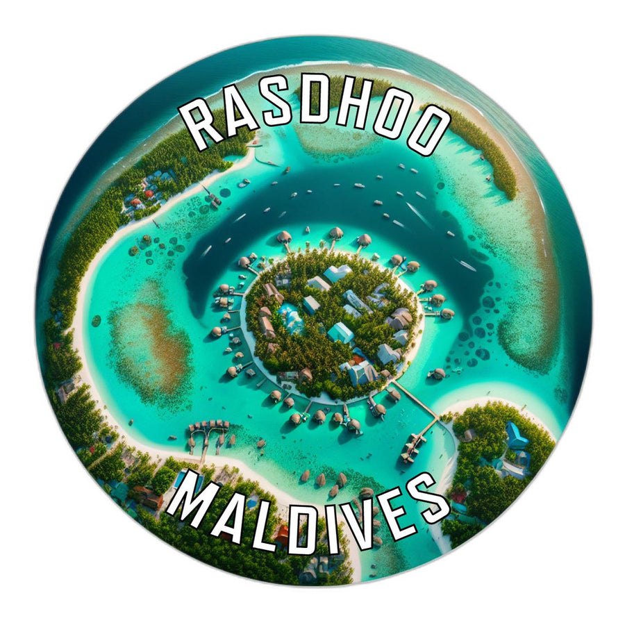 Rasdhoo Maldives Souvenir Die Cut Flat Magnet Image 1