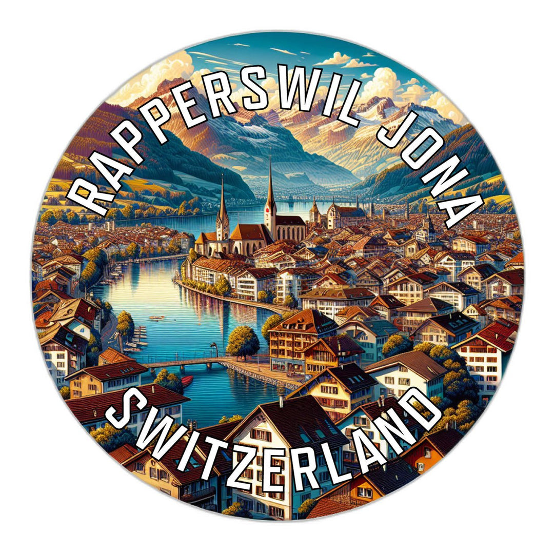 Rapperswil Jona Switzerland Souvenir Die Cut Flat Magnet Image 1