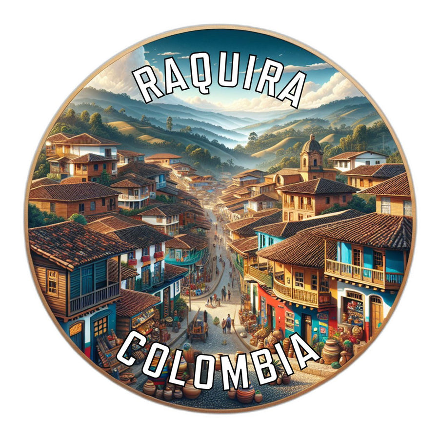 Raquira Colombia Souvenir Die Cut Flat Magnet Image 1