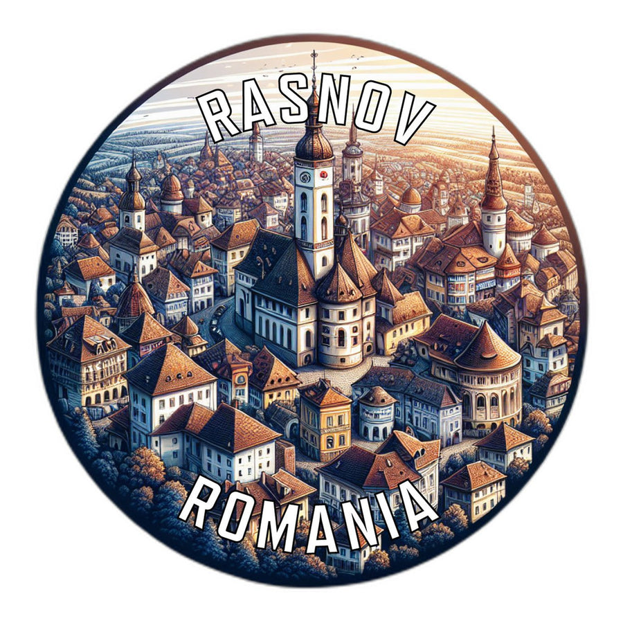 Rasnov Romania Souvenir Die Cut Flat Magnet Image 1