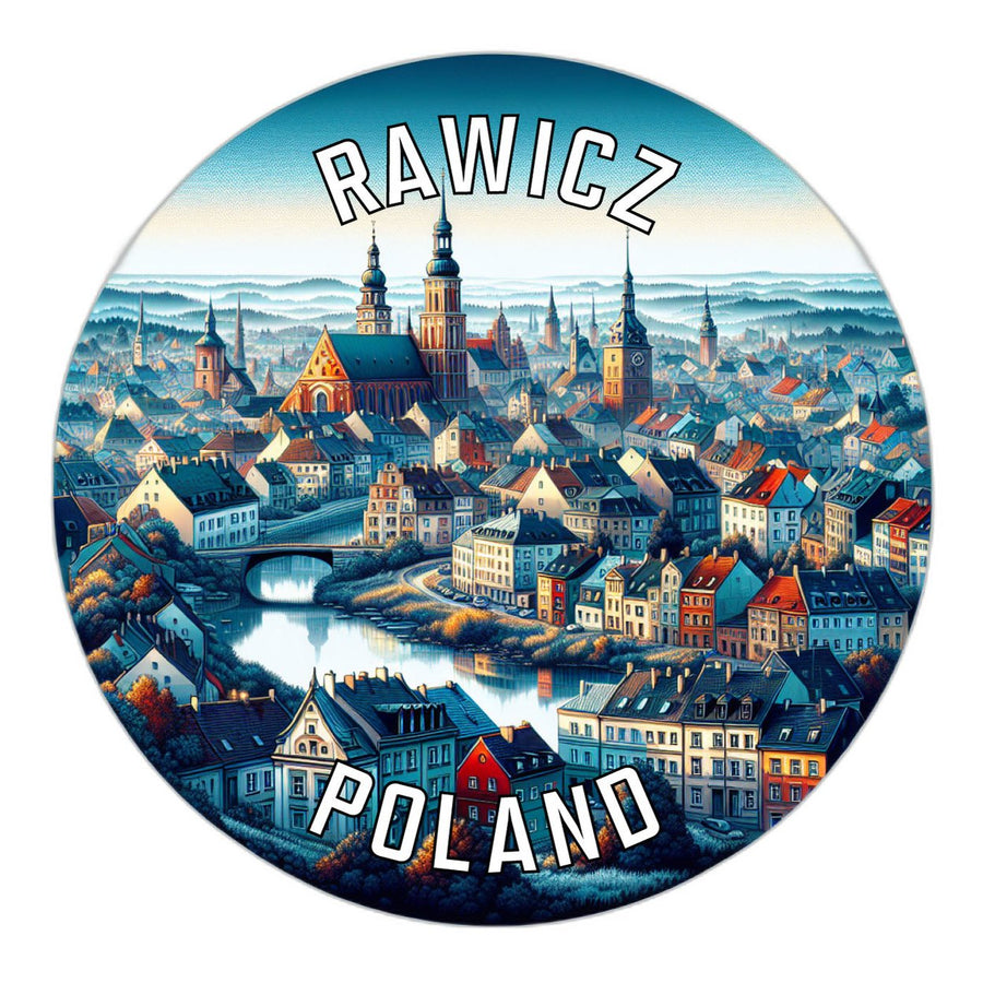 Rawicz Poland Souvenir Die Cut Flat Magnet Image 1