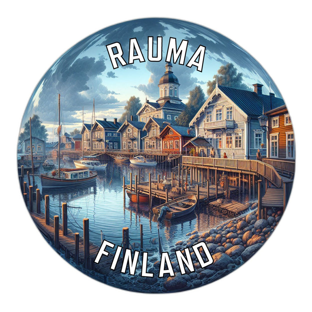 Rauma Finland Souvenir Die Cut Flat Magnet Image 1