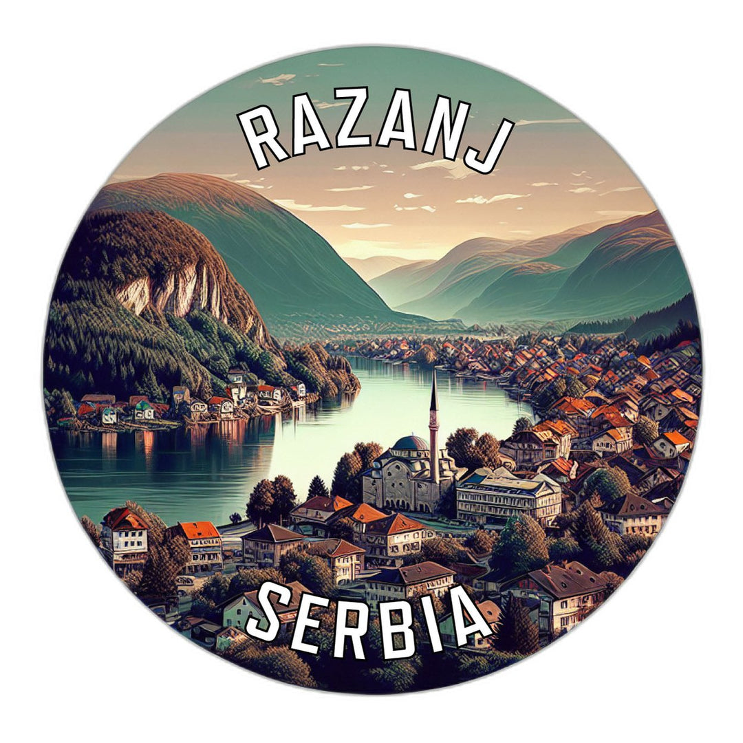 Razanj Serbia Souvenir Die Cut Flat Magnet Image 1