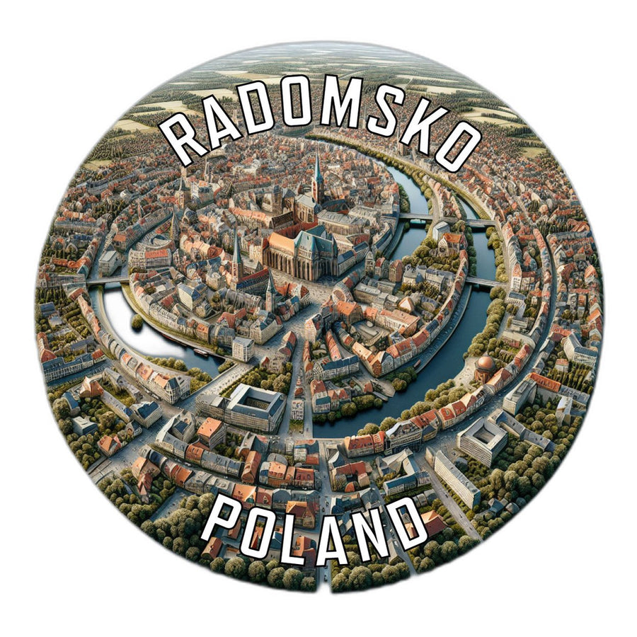 Radomsko Poland Souvenir Die Cut Flat Magnet Image 1