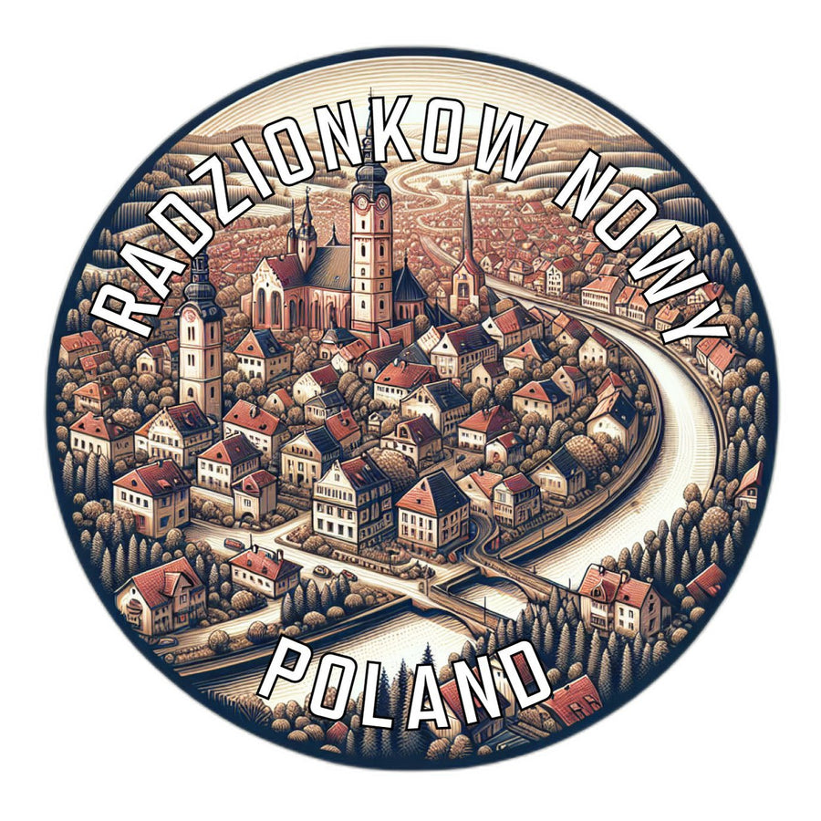 Radzionkow Nowy Poland Souvenir Die Cut Flat Magnet Image 1