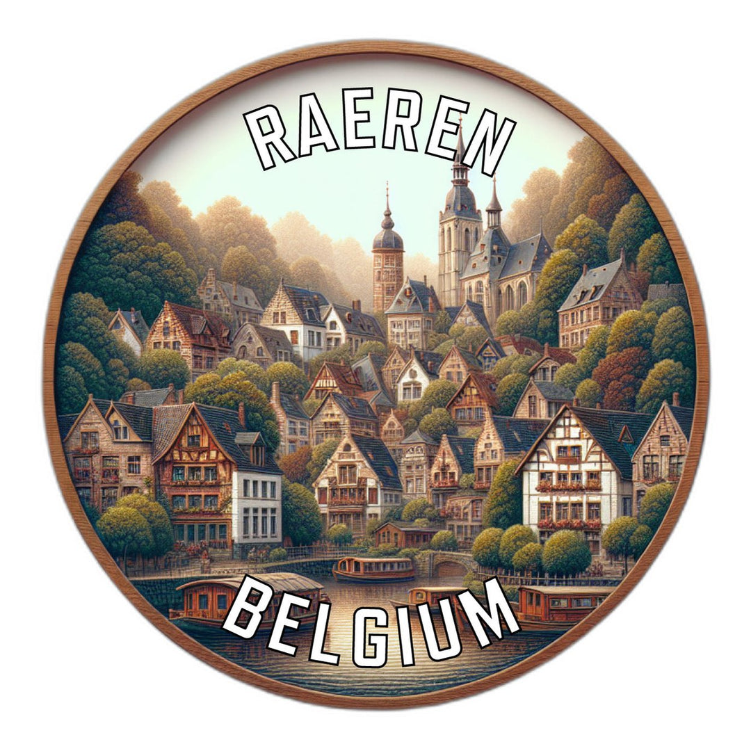 Raeren Belgium Souvenir Die Cut Flat Magnet Image 1