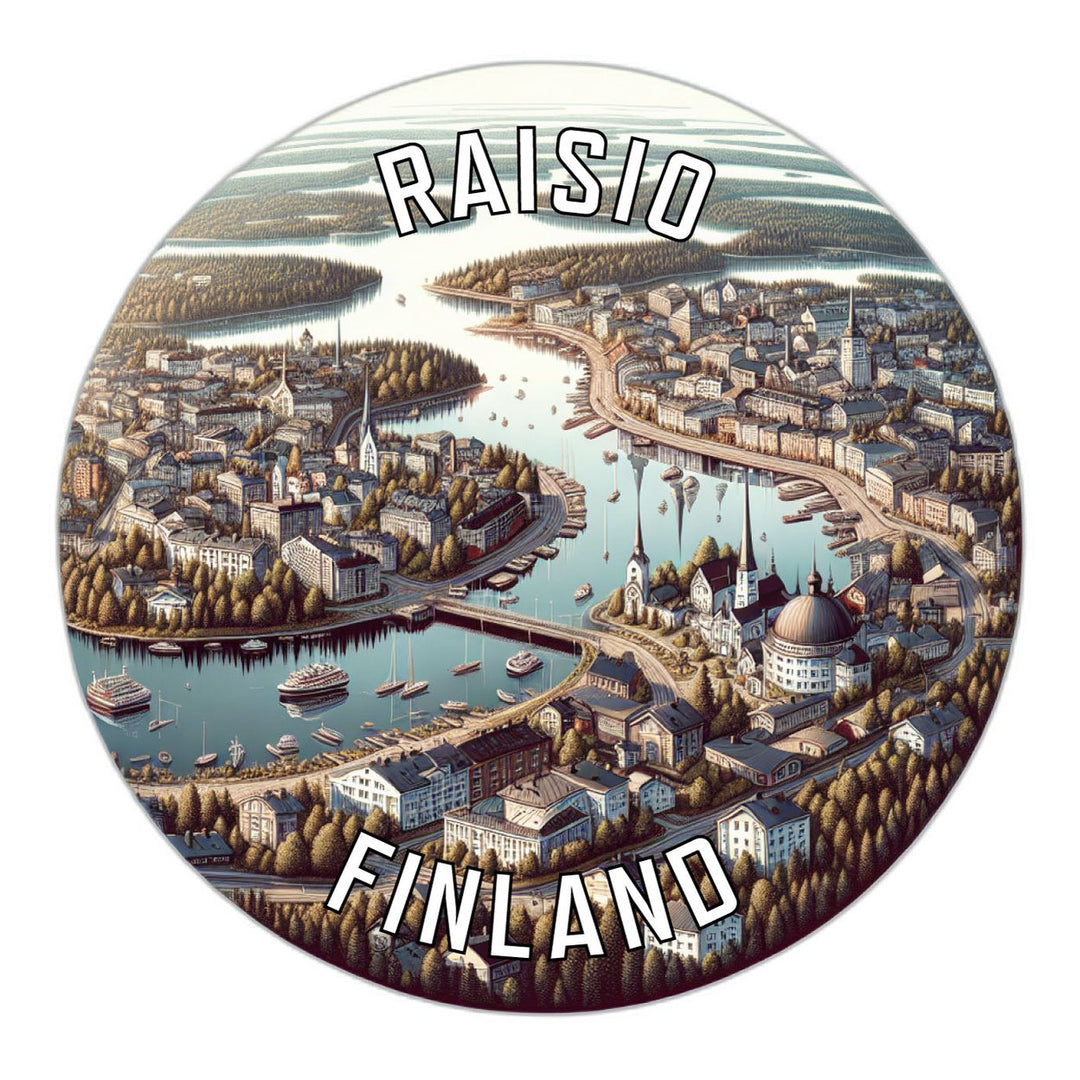 Raisio Finland Souvenir Die Cut Flat Magnet Image 1