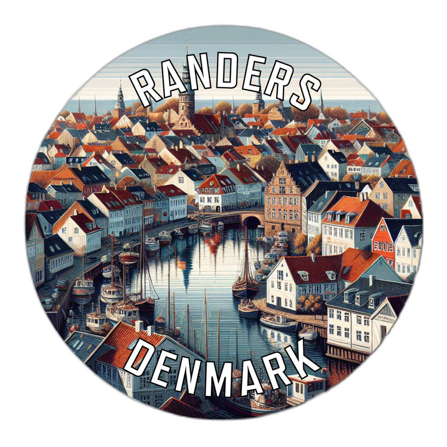 Randers Denmark Souvenir Die Cut Flat Magnet Image 1