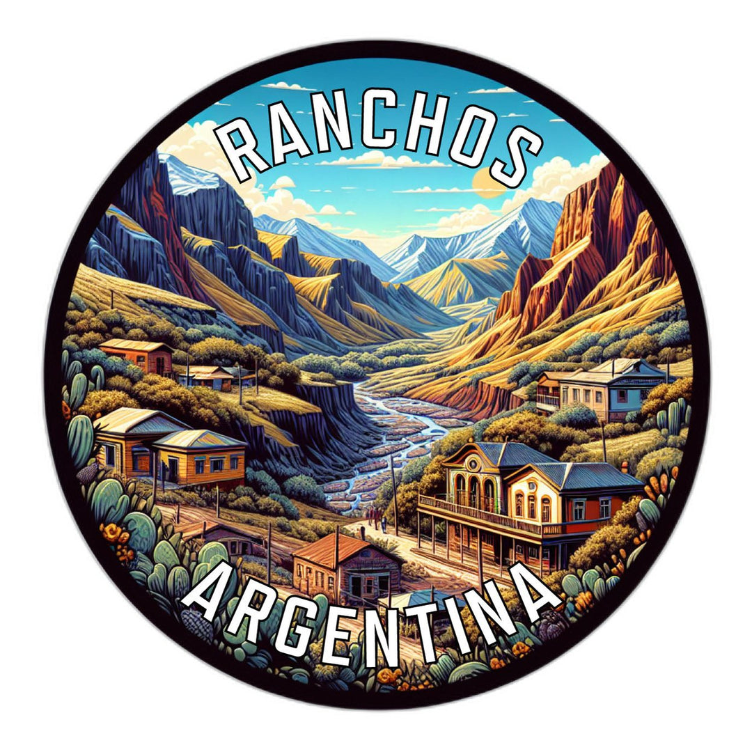 Ranchos Argentina Souvenir Die Cut Flat Magnet Image 1