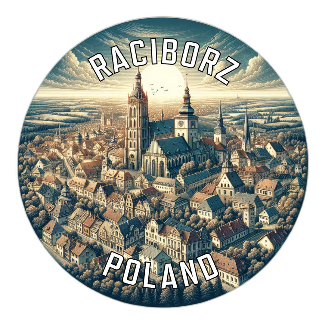 Raciborz Poland Souvenir Die Cut Flat Magnet Image 1