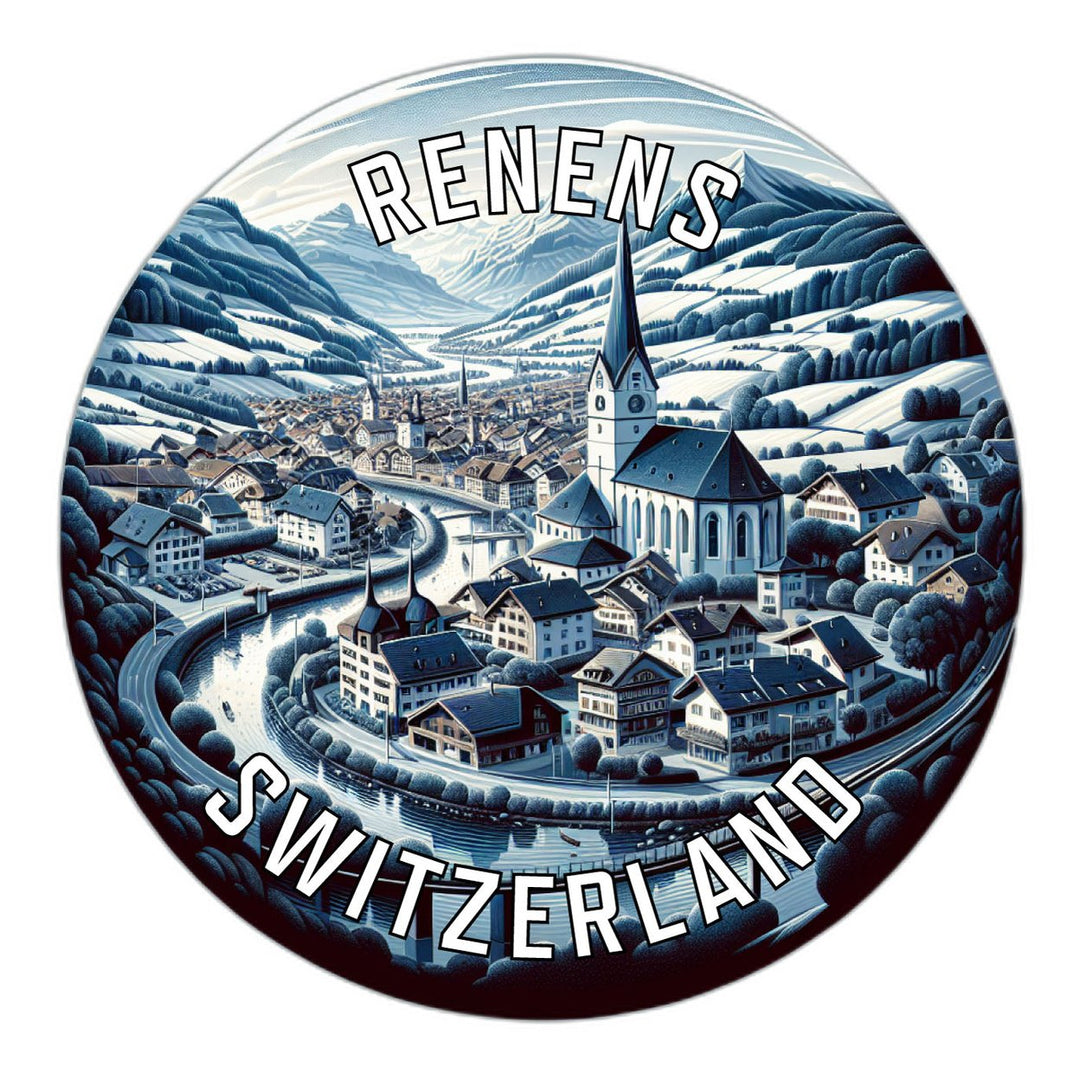 Renens Switzerland Souvenir Die Cut Flat Magnet Image 1