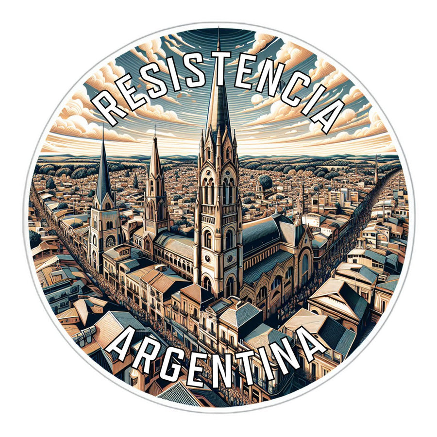 Resistencia Argentina Souvenir Die Cut Flat Magnet Image 1