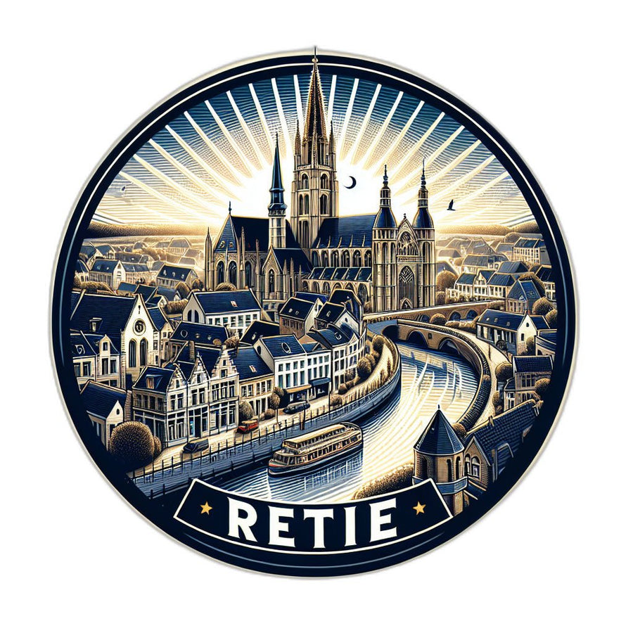 Retie Belgium_updated Souvenir Die Cut Flat Magnet Image 1