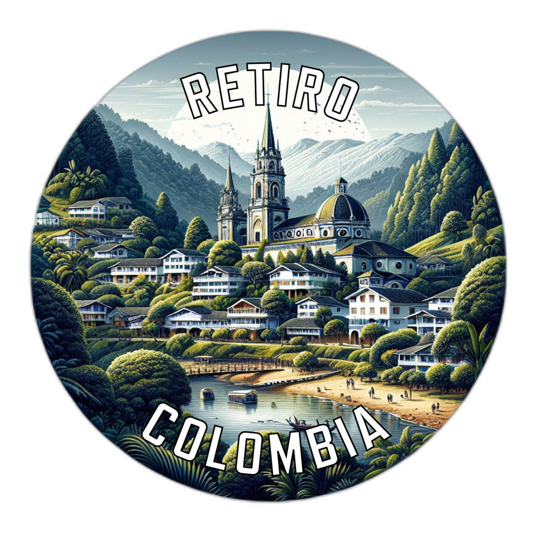 Retiro Colombia Souvenir Die Cut Flat Magnet Image 1