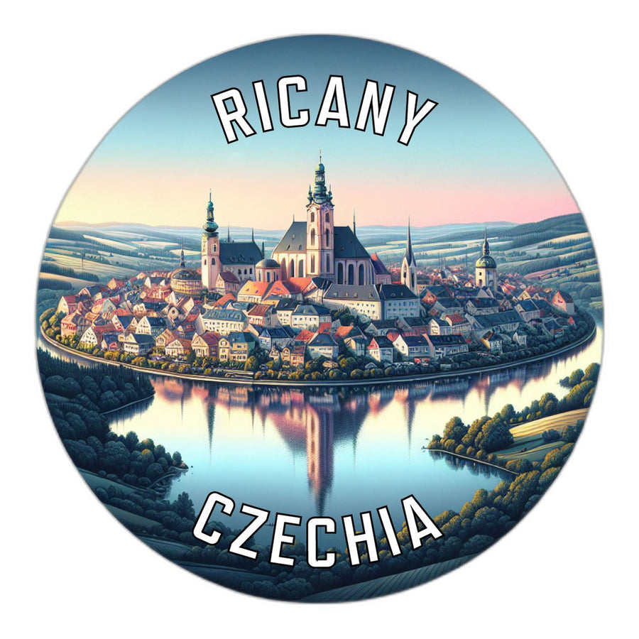 Ricany Czechia Souvenir Die Cut Flat Magnet Image 1