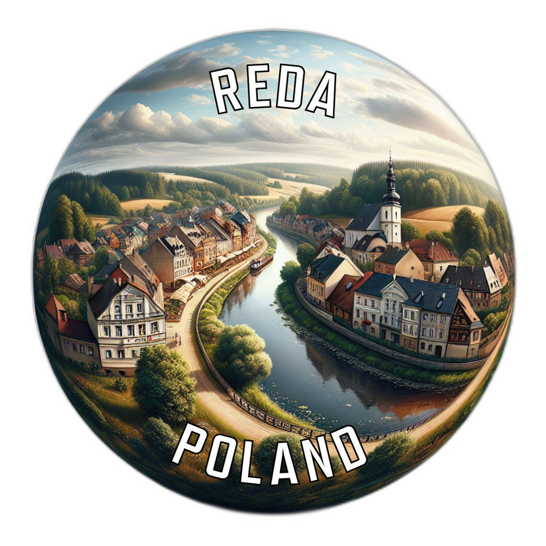 Reda Poland Souvenir Die Cut Flat Magnet Image 1