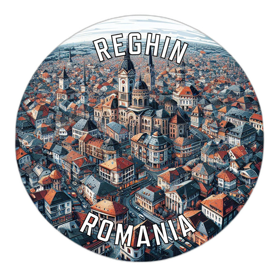 Reghin Romania Souvenir Die Cut Flat Magnet Image 1