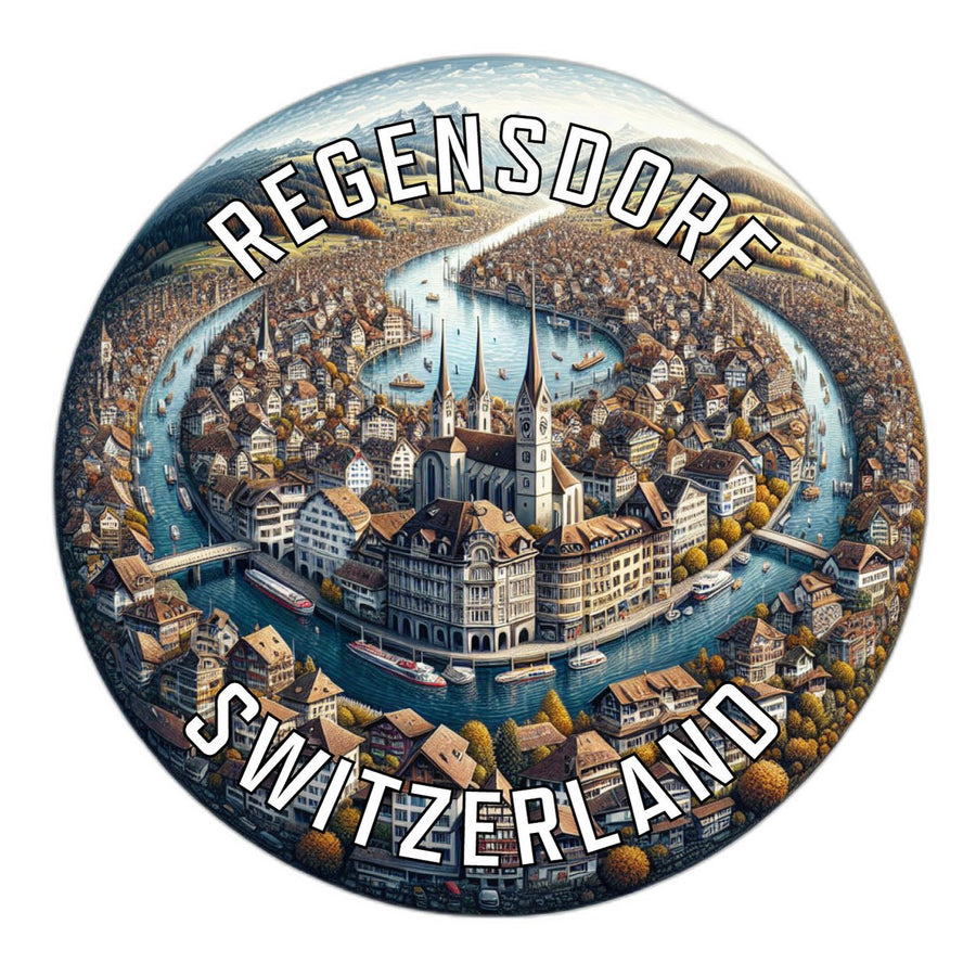 Regensdorf Switzerland Souvenir Die Cut Flat Magnet Image 1