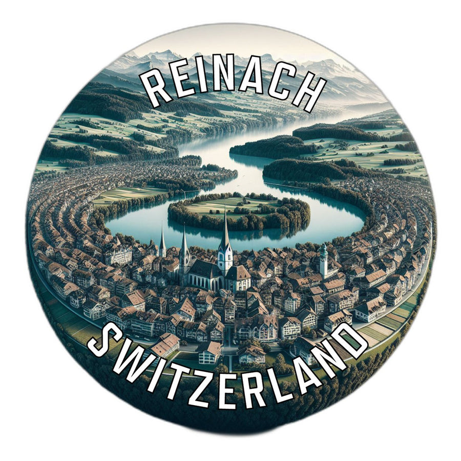 Reinach Switzerland Souvenir Die Cut Flat Magnet Image 1