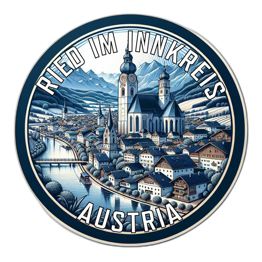 Ried im Innkreis Austria Souvenir Die Cut Flat Magnet Image 1