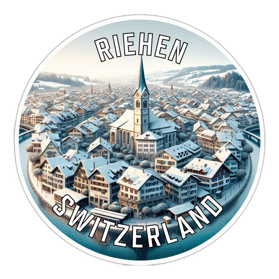 Riehen Switzerland Souvenir Die Cut Flat Magnet Image 1