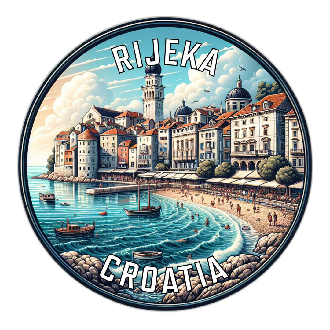 Rijeka Croatia Souvenir Die Cut Flat Magnet Image 1