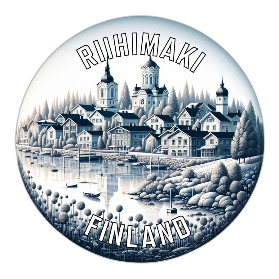 Riihimaki Finland Souvenir Die Cut Flat Magnet Image 1