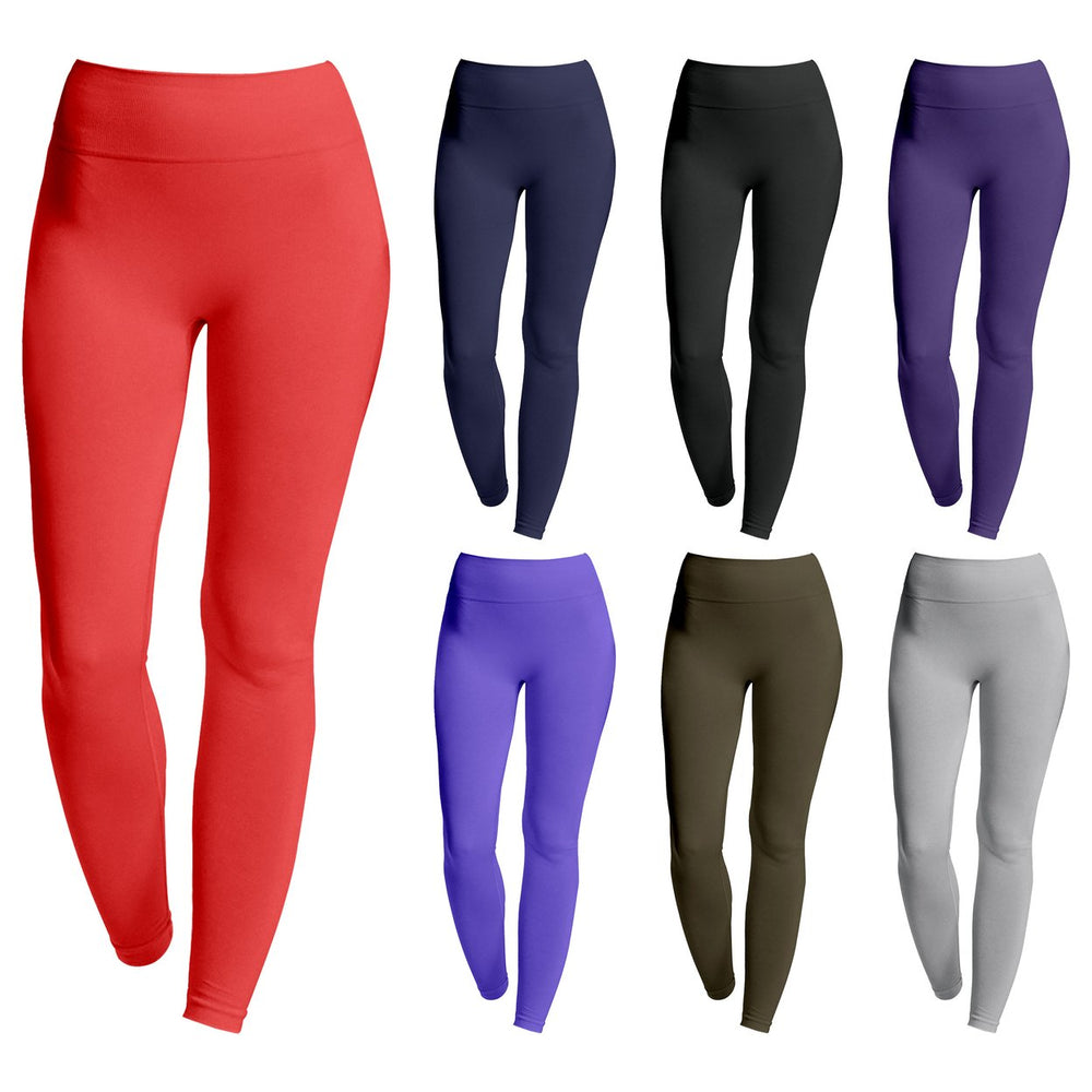 1-Piece Womens Ultra-Soft High-Waist Fleece-Lined Leggings Cozy Winter Warmth and Comfort Image 2