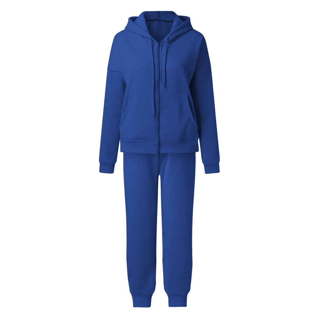 2-Piece Womens Full Zip Fleece Set Cozy Hoodie and Jogger perfect for Lounging and Outdoors Image 10