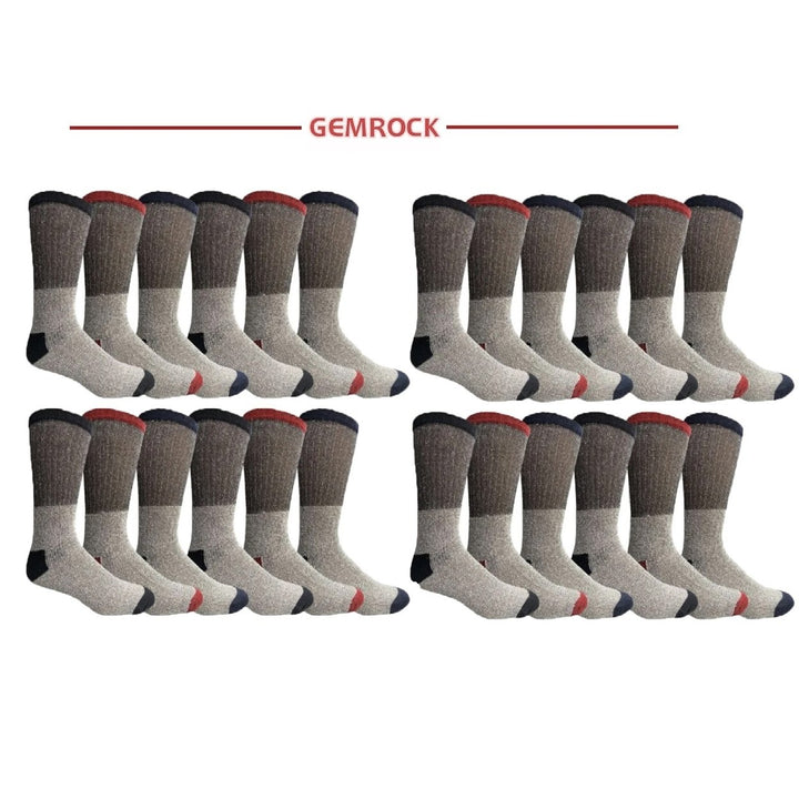 3-Pairs of Randomly Selected Mens Winter Warm Big and Tall Cozy Thermal Boot Socks Durable for Cold Weather Image 2