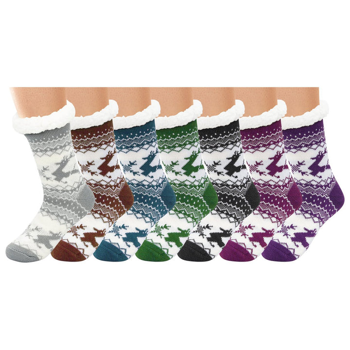 3-Pair Womens Ultra Soft Cozy Plush Sherpa Lined Winter Warm Socks Perfect for Cold Weather Image 11