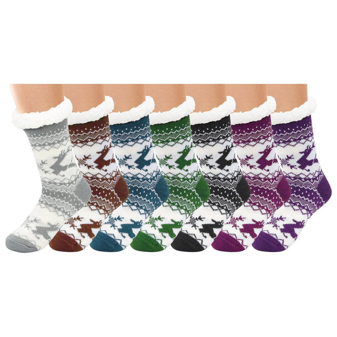 3-Pair Womens Ultra Soft Cozy Plush Sherpa Lined Winter Warm Socks Perfect for Cold Weather Image 1