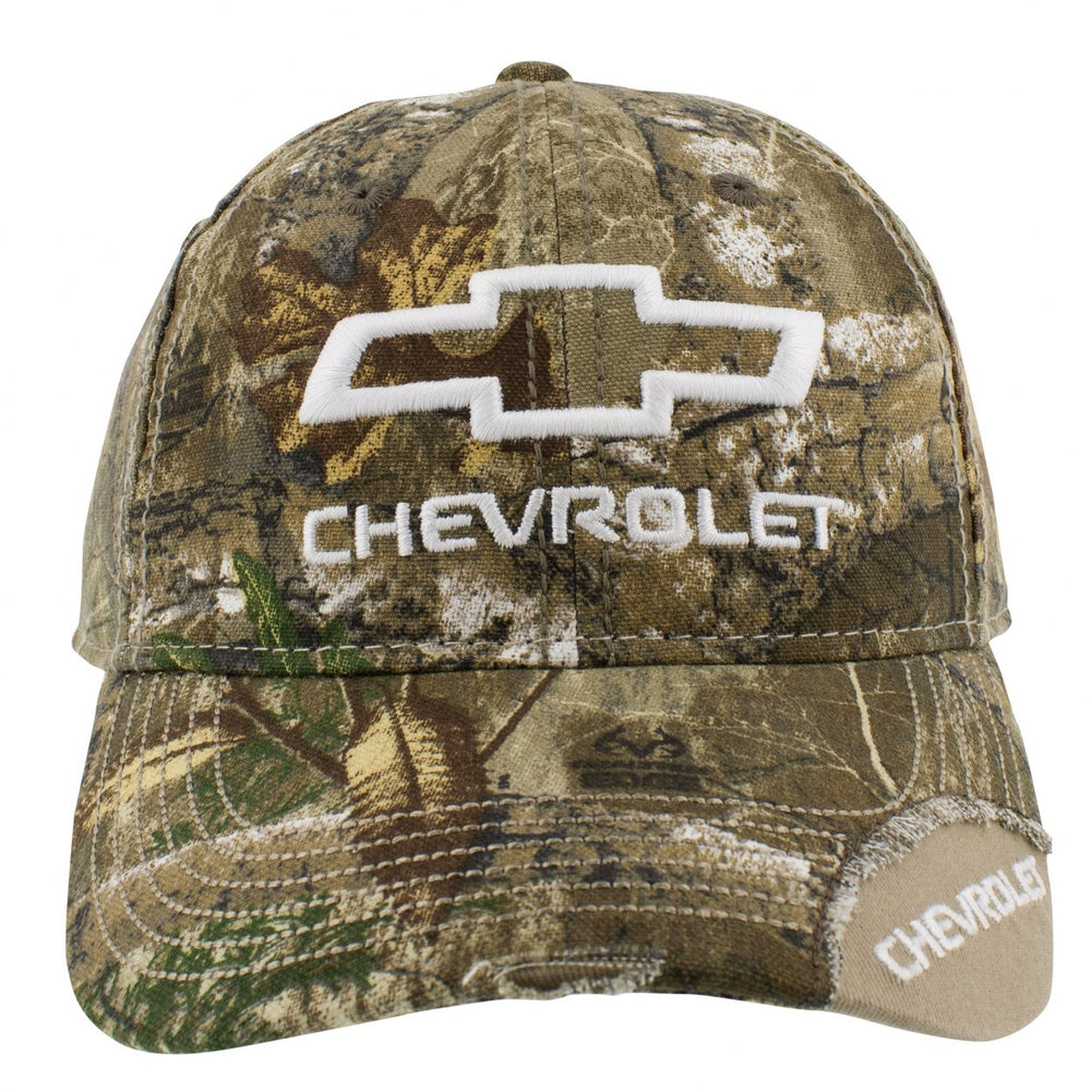 Chevrolet Logo All Over Camo Print Pre-Cuved Adjustable Hat Image 2