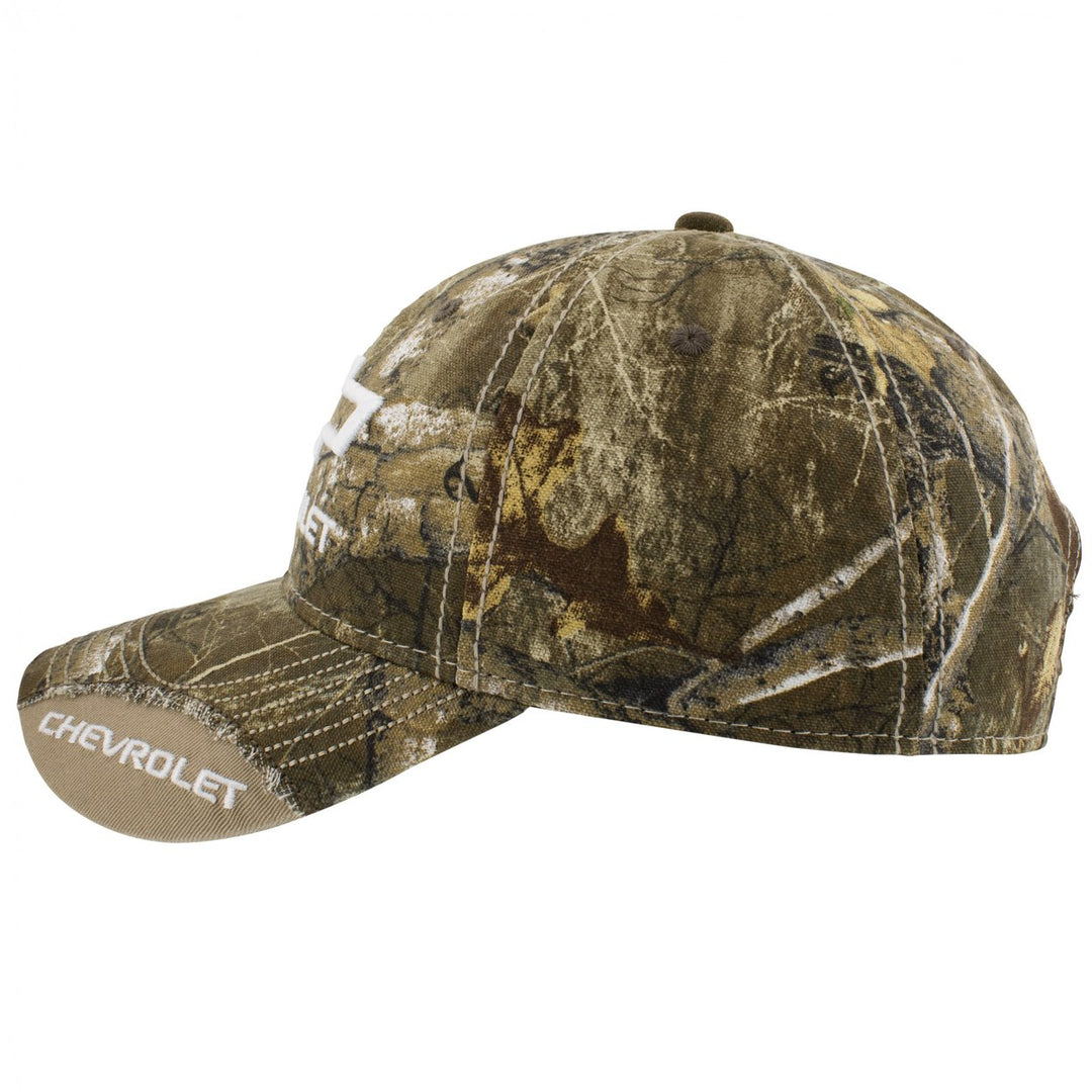 Chevrolet Logo All Over Camo Print Pre-Cuved Adjustable Hat Image 3