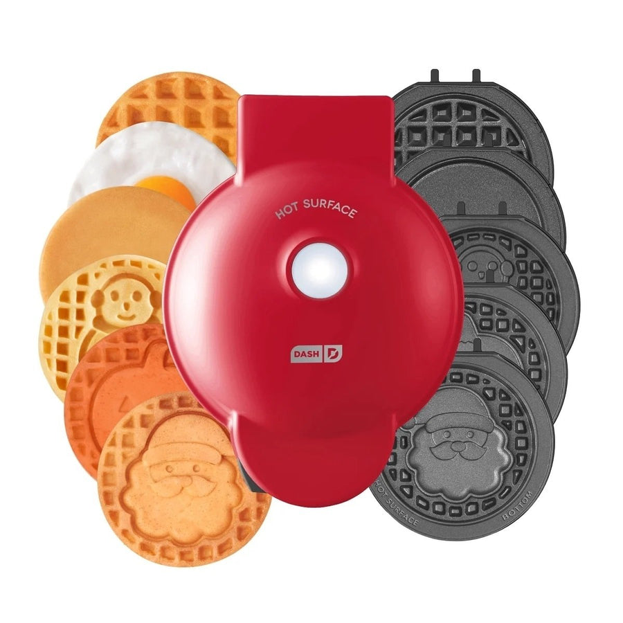 Dash MultiMaker Mini Waffle System with Removable Plates and Storage Case Image 1