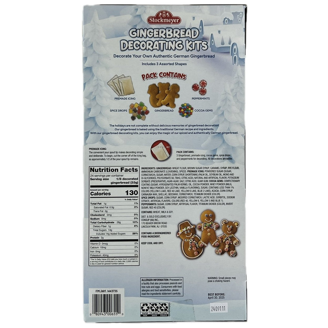 Stockmeyer Gingerbread Man Decorating Kit 28.2 Ounce Image 1