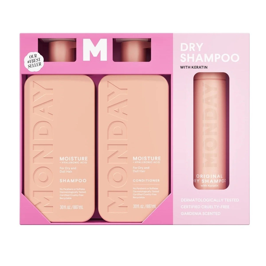 Monday Moisture Shampoo Conditioner and Dry Shampoo Set Image 1