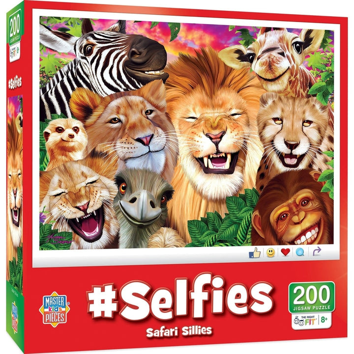 Selfies Safari Sillies 200 Piece Jigsaw Puzzle for Ages 8+ 19x14 Inches Image 1