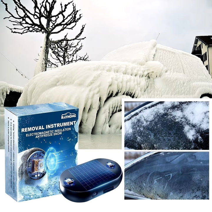 Car Window Snow Remover - USB/Solar Powered Anti-Ice Deicing Defroster 5-12V Image 4