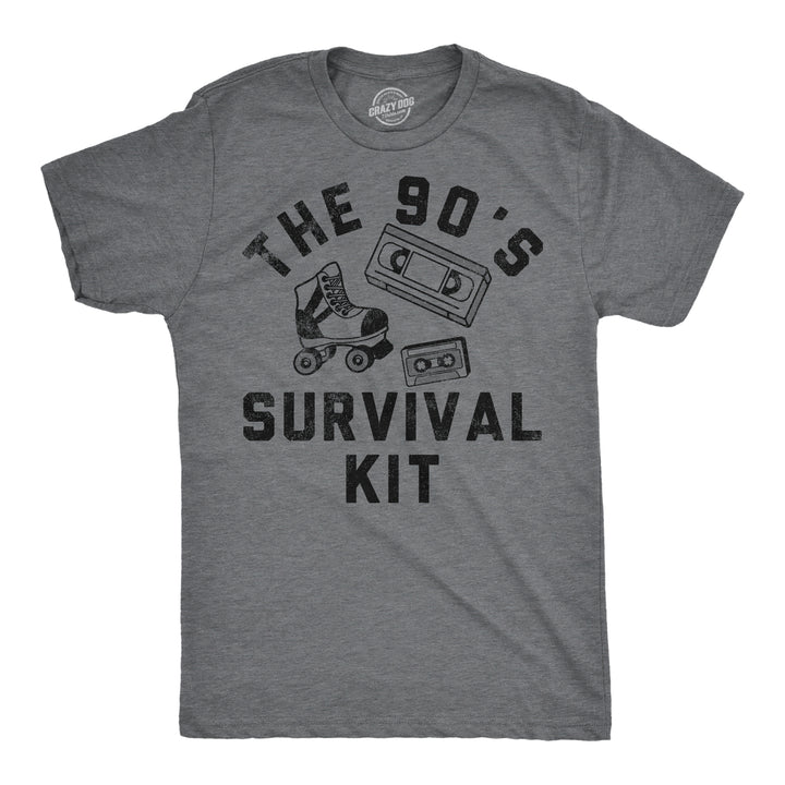 Mens Funny T Shirts The 90s Survival Kit Sarcastic Retro Graphic Tee For Men Image 4