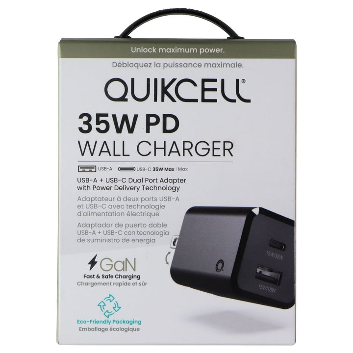 Quikcell (35W) PD Wall Charger Dual Port (USB-C/USB-A) Adapter (GaN Charging) Image 6